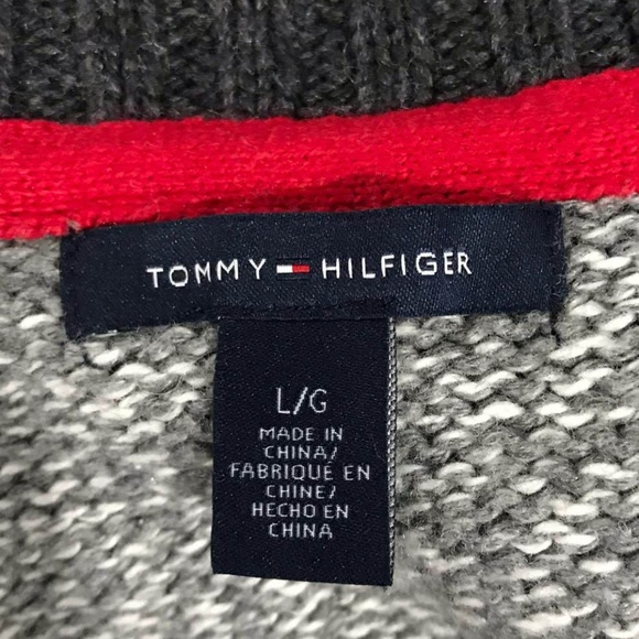 TOMMY HILFIGER  GREY MULTICOLOR SWEATER CARDIGAN S - Picture 8 of 8